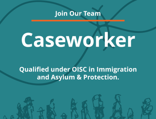 Jobs: Caseworker, qualified under OISC in Immigration and Asylum & Protection.